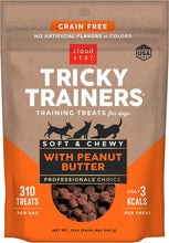 Load image into Gallery viewer, Cloud Star Tricky Trainers Chewy Peanut Butter &amp; Grain Free, Low Calorie Dog Training Treats, Baked in the USA (12 oz)
