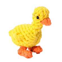 Load image into Gallery viewer, fun dog toys for aggressive chewers, durable rope toys for aggressive dogs, yellow duck toy for dogs
