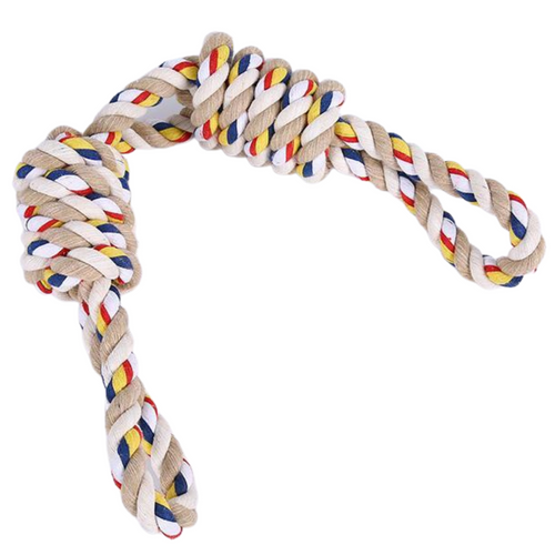 think chewy braided rope dog toy for large dogs who are aggressive chewers. safe chew toy for large toys. 