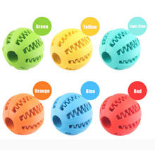 Load image into Gallery viewer, 2-Pack Rubber Bite Resistant Treat Dispenser Balls for Teacup Dogs (Assorted Colors)
