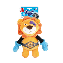 Load image into Gallery viewer, GiGwi Rock Zoo Series Lion Boxer Soft Squeaky Crinkle Dog Toy for Medium and Large Dogs
