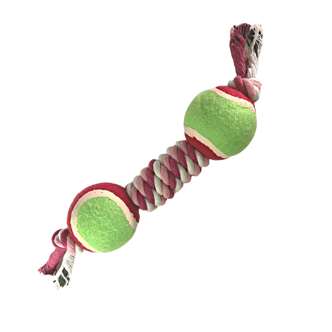 Knotted Rope Dog Toy with Balls