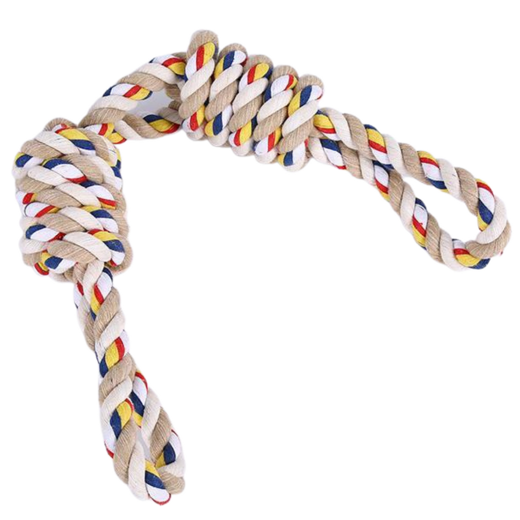 Thick-Braided Knotted Rope Dog Toy for Large Dogs - Dog Toy for