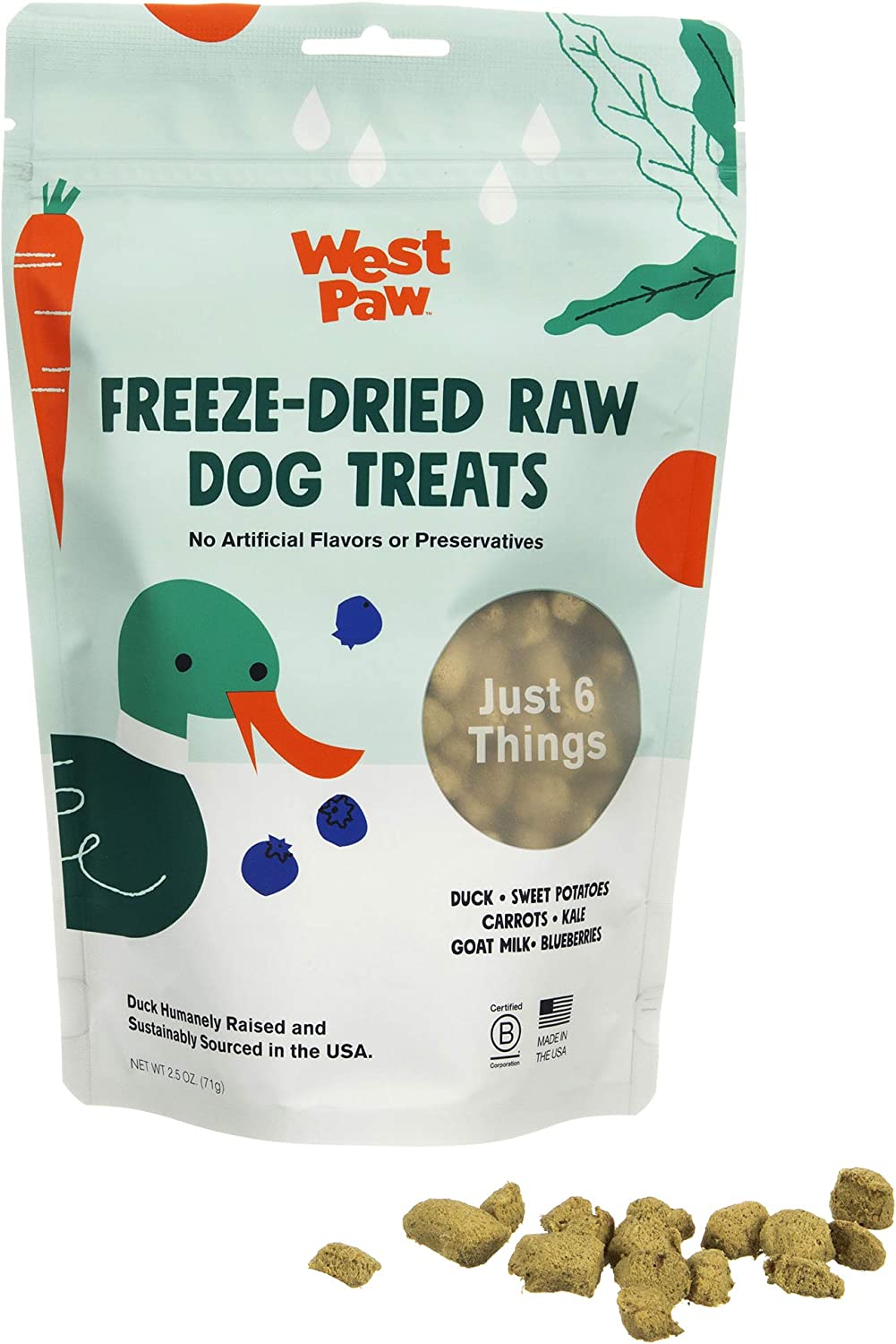 West Paw Freeze Dried Duck with Superfood Dog Treats