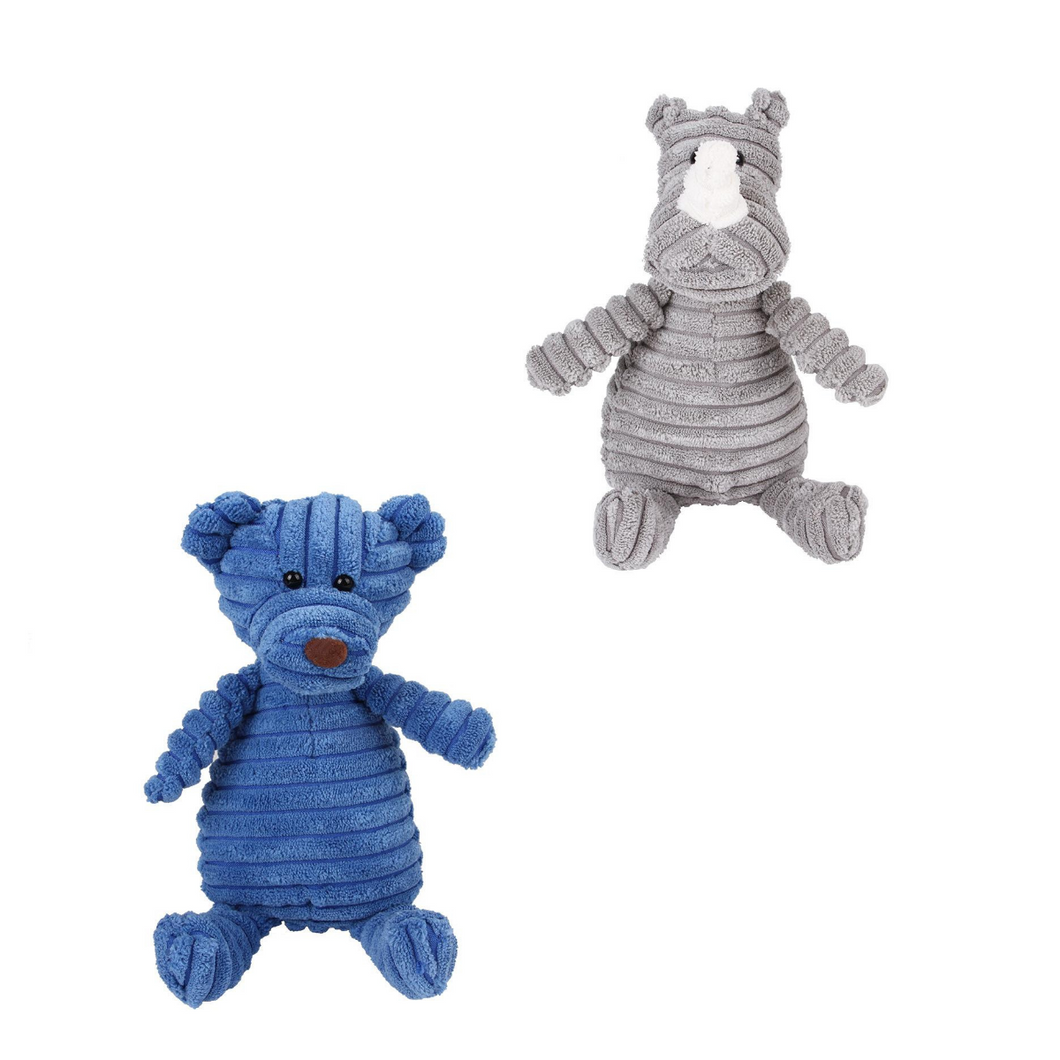 Squeaky Plush Mix 'n Match Dog Toys Variety Bundles - Bear and Hippo Bundle