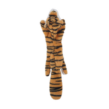 Load image into Gallery viewer, crinkle squeaky durable dog toy, no stuffing squeaky plush tiger dog toys, interactive squeaky dog toy
